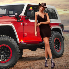 ANGGIKO Jeep Ducks 2.8-inch size fits compact dashboard spaces.
