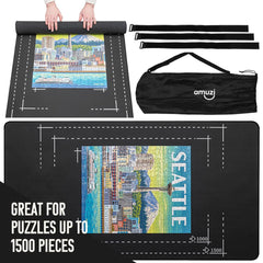 Angora Brands mat preserves progress by rolling to store puzzles safely