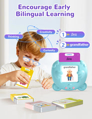 ANhovno colorful images on cards to attract toddlers' attention.