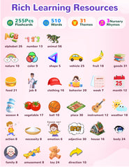 ANhovno pink flashcards with animals supporting on-the-go language learning