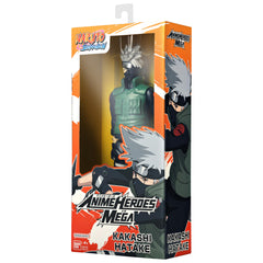 ANIME HEROES Mega Naruto Kakashi with collectible packaging for display.