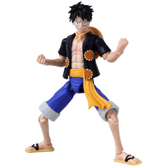 ANIME HEROES One Piece Luffy Dressrosa figure with authentic styling for display and poseable action.