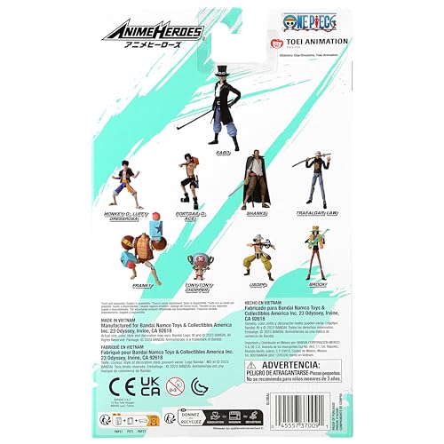 ANIME HEROES Sabo action figure sturdy build for daily display.