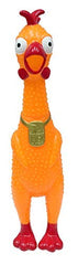 Animolds Squeeze Me rubber chicken, durable non-toxic rubber ready for indoor or outdoor play.