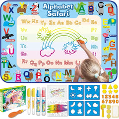 Animolds Water Doodle Mat 40x32 unfolded for spacious, mess-free drawing play.