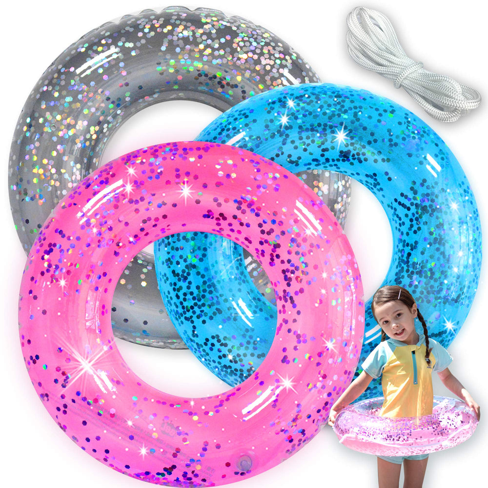 Animsco pink tube pool float for kids, ideal for shallow-water play