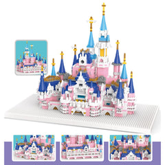 Aningde micro blocks assembly step demonstrating precise construction for the castle model.