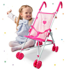 ANIVIA Baby Doll Collection stroller with heart design for imaginative play.
