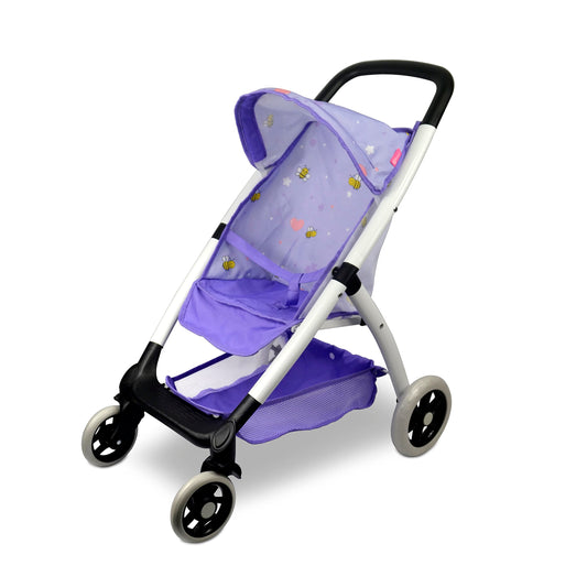 ANIVIA Baby Doll Stroller umbrella fold protects from sun and rain for 18-inch dolls.