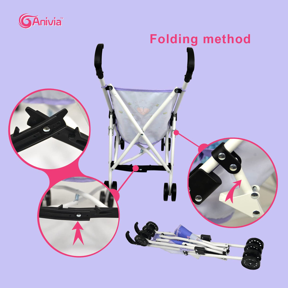 ANIVIA doll bed makes a charming gift for girls.