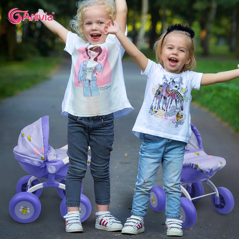 ANIVIA DT301Purple stroller features a handy storage basket for extra outfits.