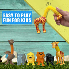 Aniymubao Animal Pop Tubes ostrich: crisp pop sound supports attention during travel.