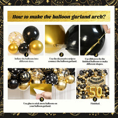 Anjerlfu black latex balloons provide durable, elegant party accents