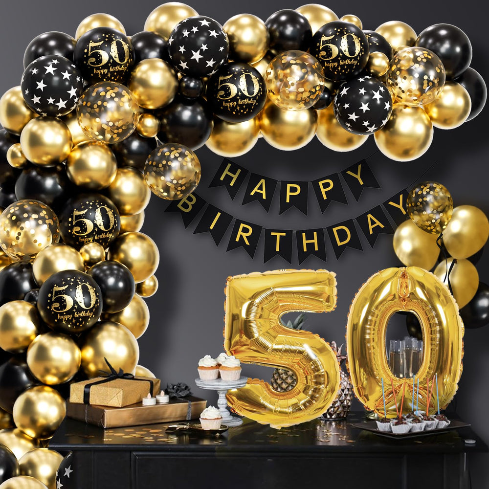 Anjerlfu metallic gold balloons add festive shine to the space