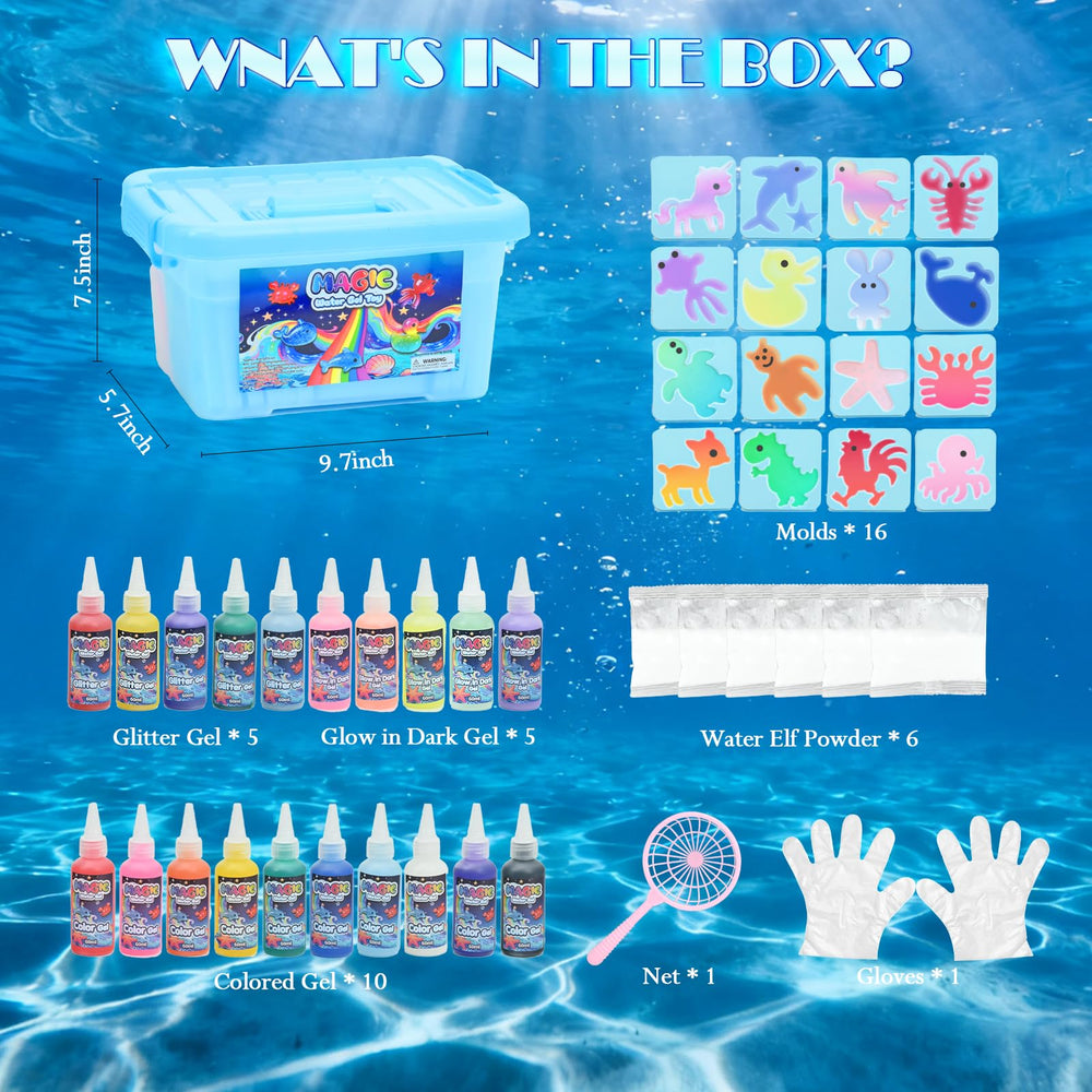 Anlass Magic Water Elf Kit with colored gels ready for vibrant color mixing.