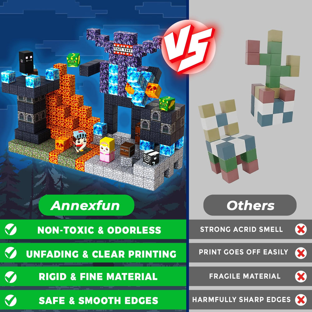 Annexfun ABS material ensures smooth edges and safe, durable building blocks.