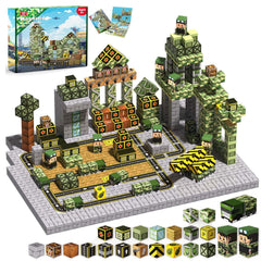 Annexfun magnetic blocks 100pcs cubes arranged for versatile building play and STEM exploration.