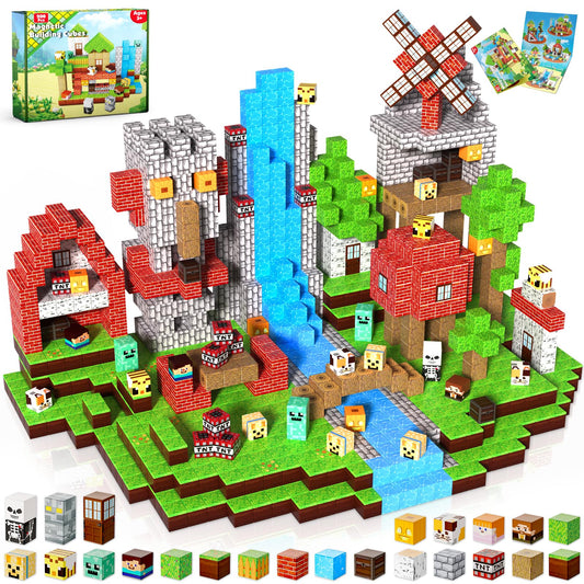 Annexfun Magnetic Blocks 200PCS package view showing colorful cubes