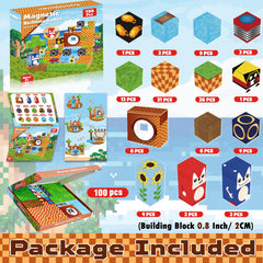 Annexfun magnetic blocks in bright colors encourage sensory play and fine motor skills.