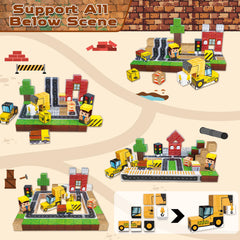 Annexfun magnetic blocks roads and rails support imaginative transportation play