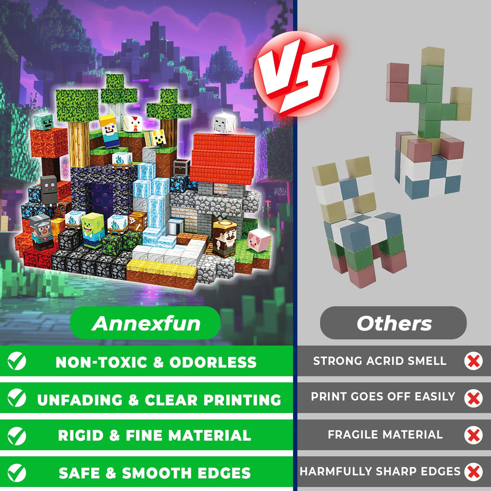 Annexfun safe ABS plastic ensures smooth edges for worry-free play.