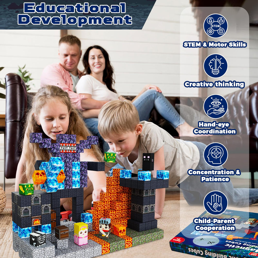 Annexfun STEM learning blocks promote concentration, spatial thinking, and cooperation.