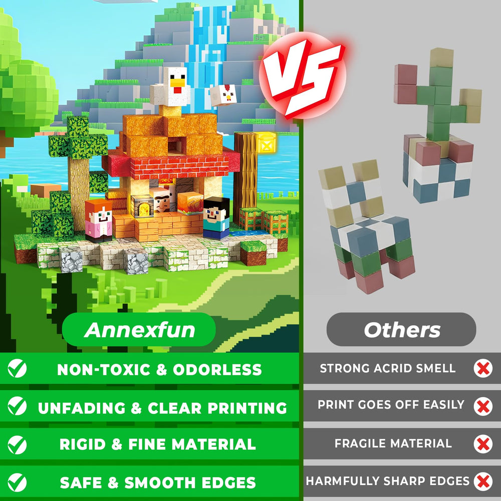 Annexfun strong magnets create sturdy structures with flexible connections for complex designs.