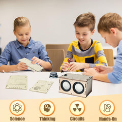 ANNISOKA DIY speaker project parts spread, ideal for practical sound experiments.