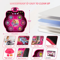 ANNKIE Dance Mat battery compartment requires four AA batteries