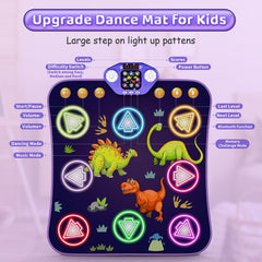 ANNKIE kids dancing on the mat shows movement to built-in beats.