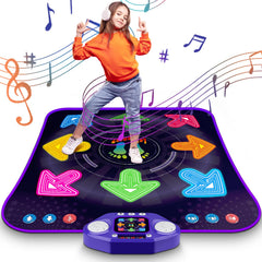 ANNKIE Dance Mat with light-up 8-buttons guides kids through glowing prompts