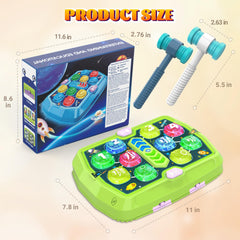 ANNKIE Whack Mole toy kids playing with suction base demonstrates stable, safe gaming.