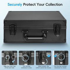 ANNLOV Toploader storage box protective frame guards against dust and moisture.