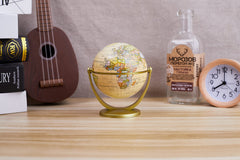 Annova Mini Antique Globe with stainless arc base for flexible viewing
