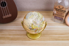 Annova Mini Antique Globe with vintage look adding classic charm