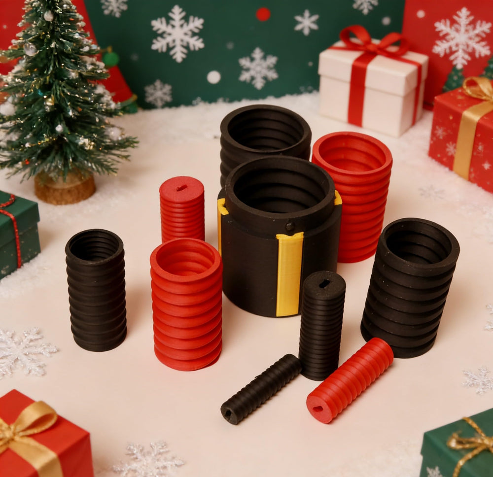 Annoying Nested Screw Gift Box red color-changing layers, adds themed pranks for holidays.