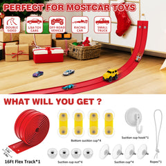 Anoozo portable race track rolled for easy storage and transport
