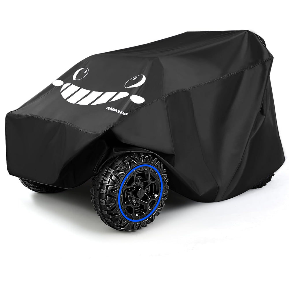ANPABO kids ride-on cover with pattern protects toys from dust and rain