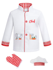 ANPHILE kids chef hat top view complete for role play and performances