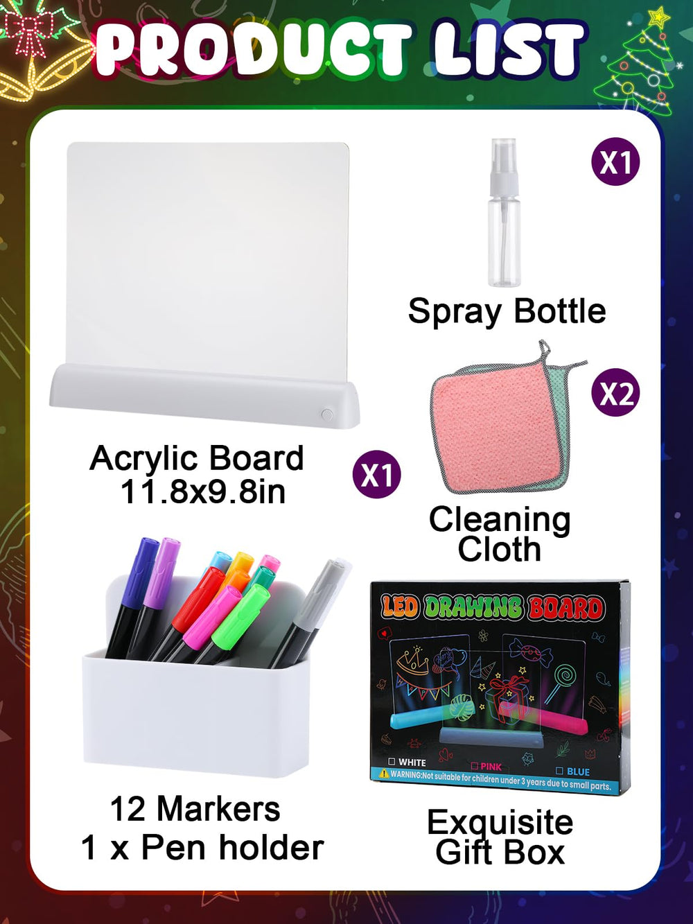 ANPHSIN scratch-resistant acrylic surface supports repeated reuse and easy cleaning.