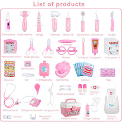 Anpro case with handle keeps toys organized for travel-friendly pretend play.