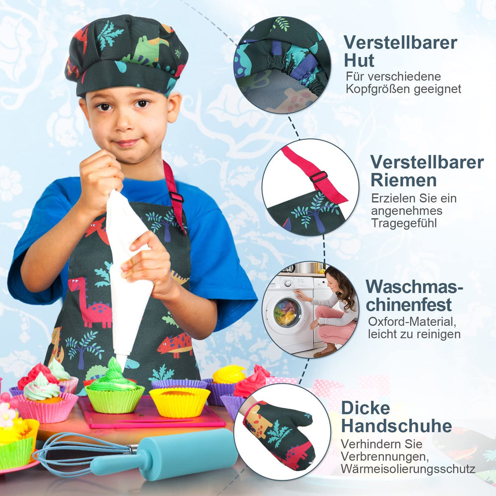 Anpro kids oven mitts for safe, practical kitchen practice and easy cleaning.