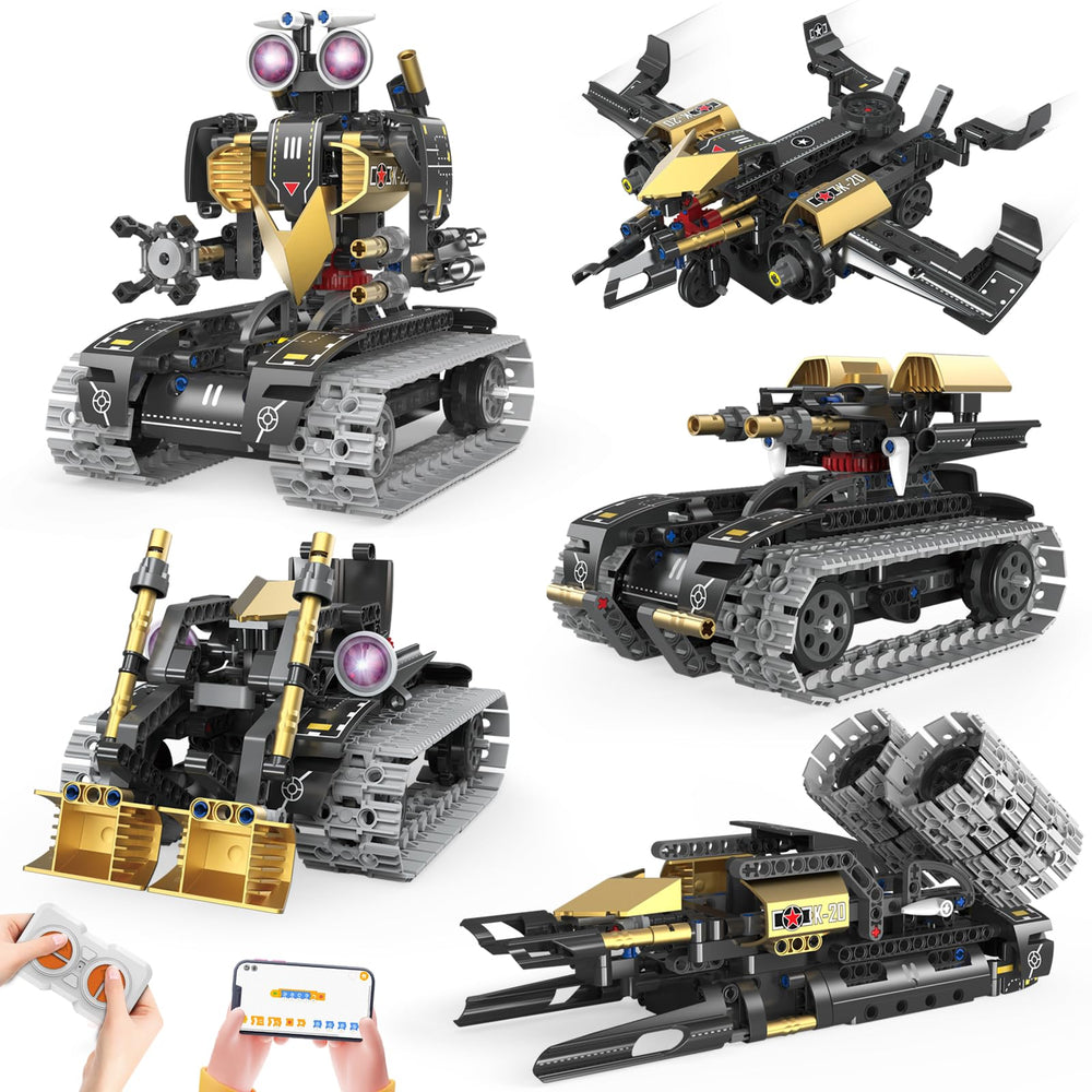 Ansnibe robot parts spread for 323-piece build, enabling hands-on STEM learning.