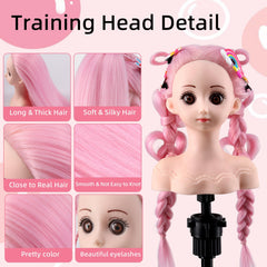 Anstar doll head features 16-inch hair length for various styles
