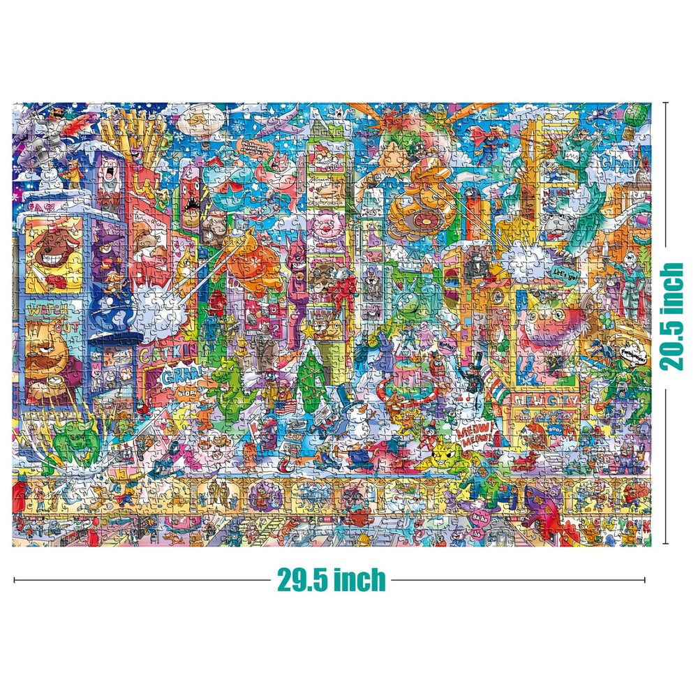 Antelope 1000-piece puzzle close-up edge showing crisp interlocks for precise assembly