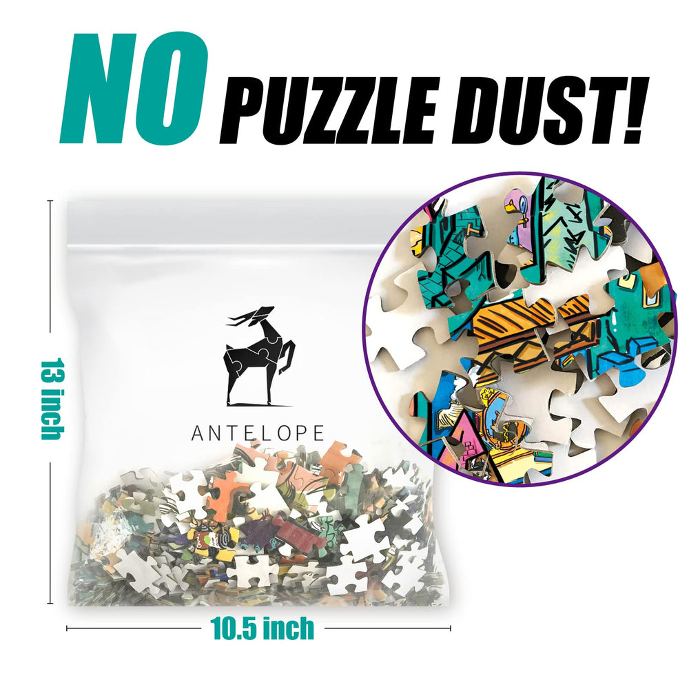 Antelope Cat Castle puzzle matte finish reduces glare for easier viewing