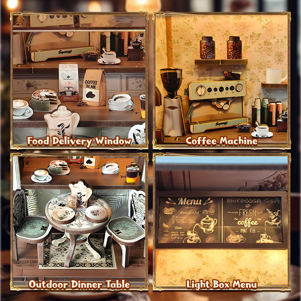 ANTREATU Dollhouse interior details with tiny furniture and accessories