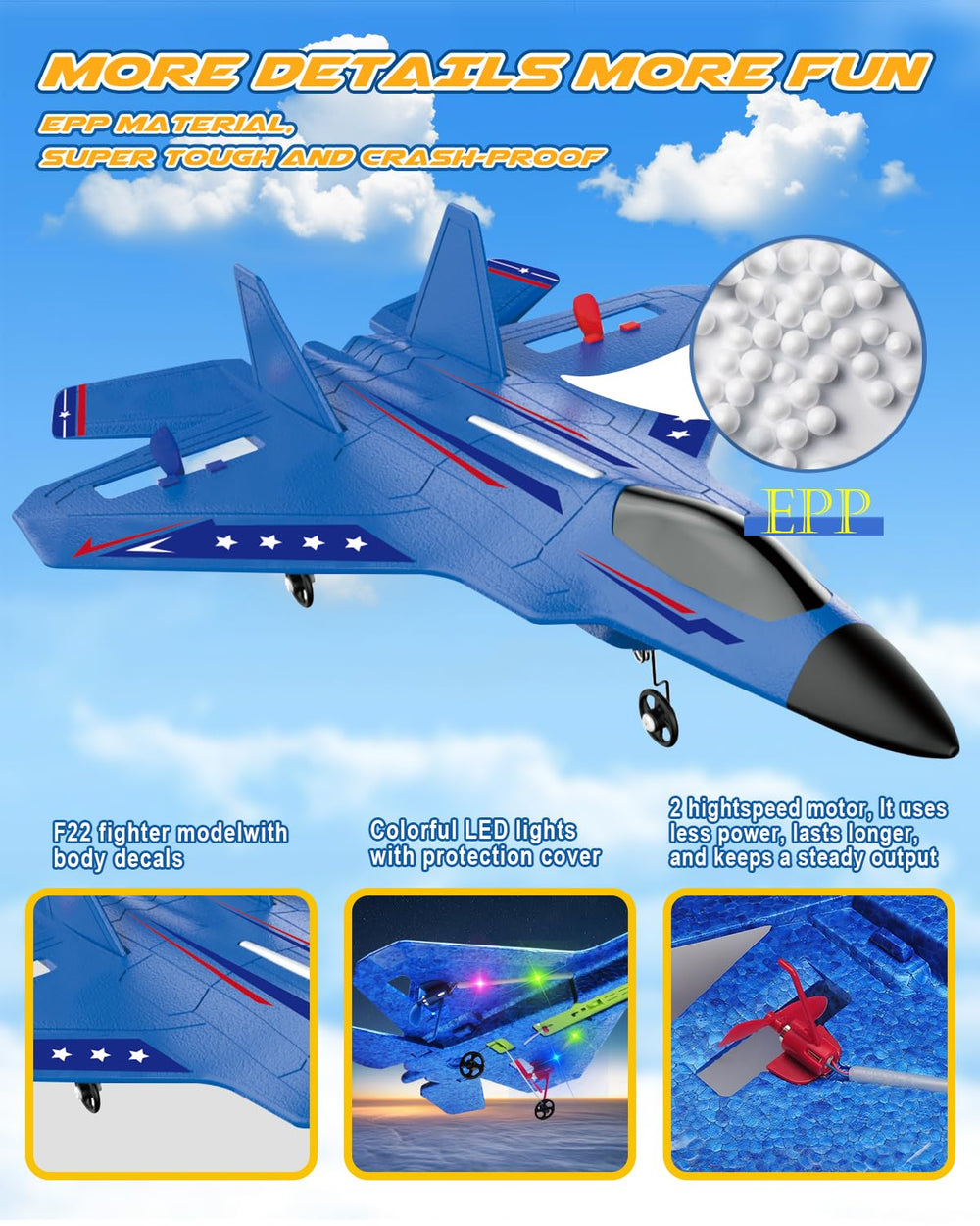 ANTSIR F22 RC plane battery pack extending flight time with quick swaps