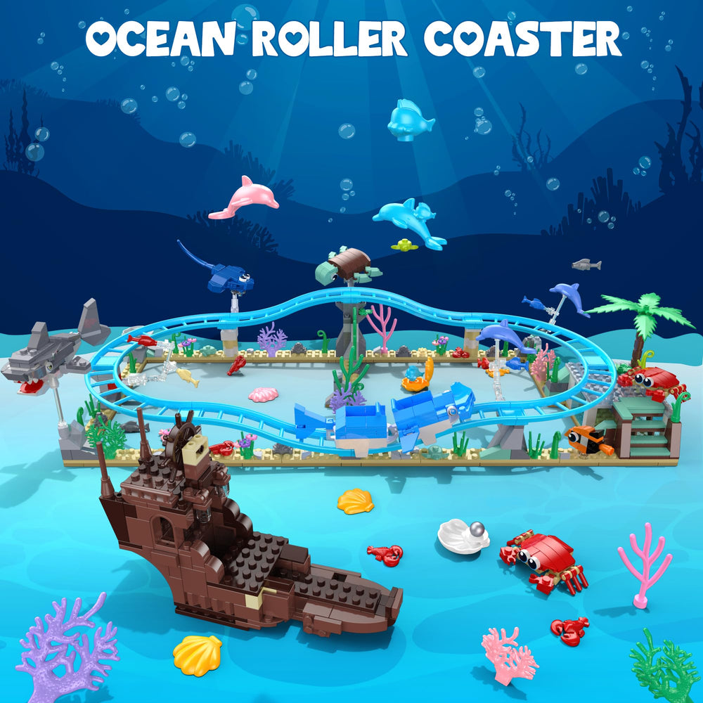 Anvure dolphins and sharks sea creatures detail image capturing colorful, interactive play opportunities.
