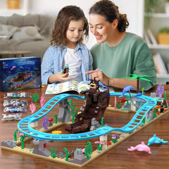 Anvure moving roller coaster cart image showing dynamic action in an underwater scene.